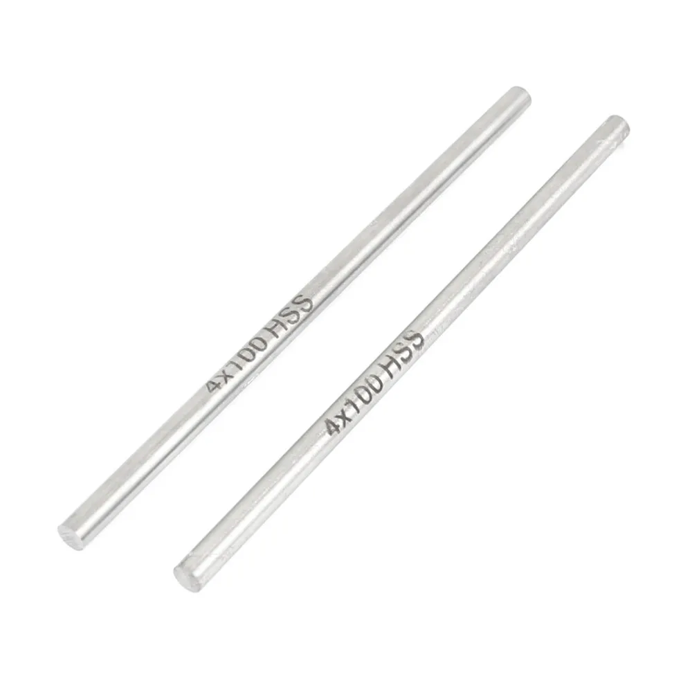 

UXCELL 2Pcs 4mmx100mm Silver Tone HSS High Speed Steel Turning Tool Round Turning Lathe Bars