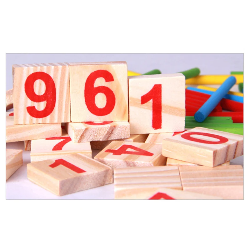 Houten Tellen Sticks Onderwijs Math Toys Montessori Wiskundige Educatief ouder-kind interactie Baby Kinderen Geschenken