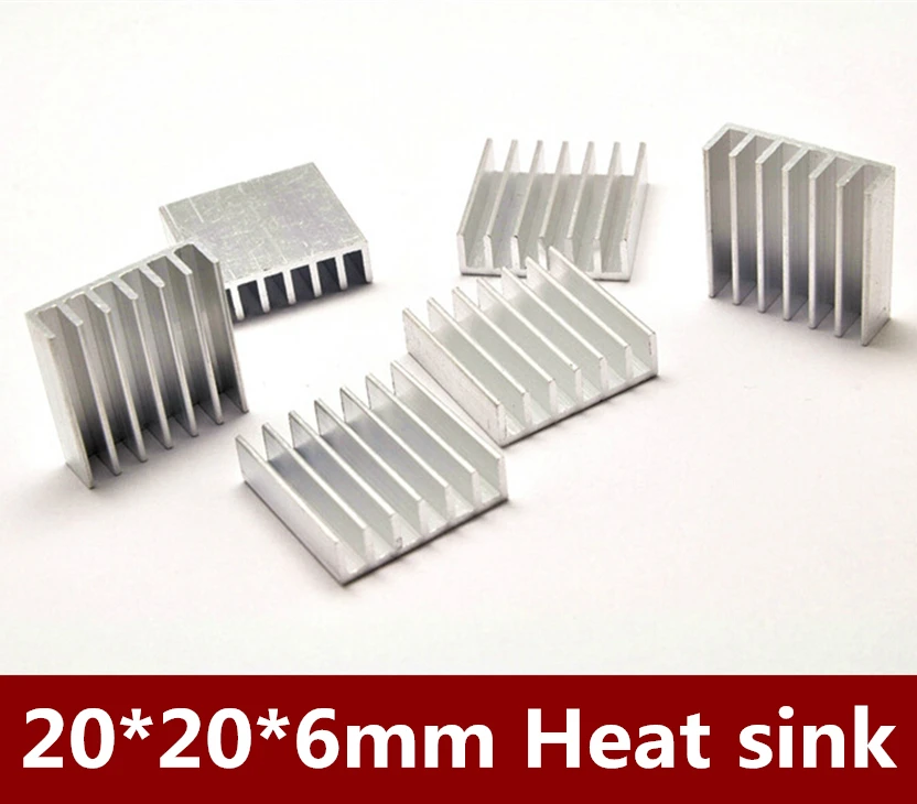 

Brand New 50pcs/lot 20*20*6mm Aluminum Heatsink Radiator Heat Sink