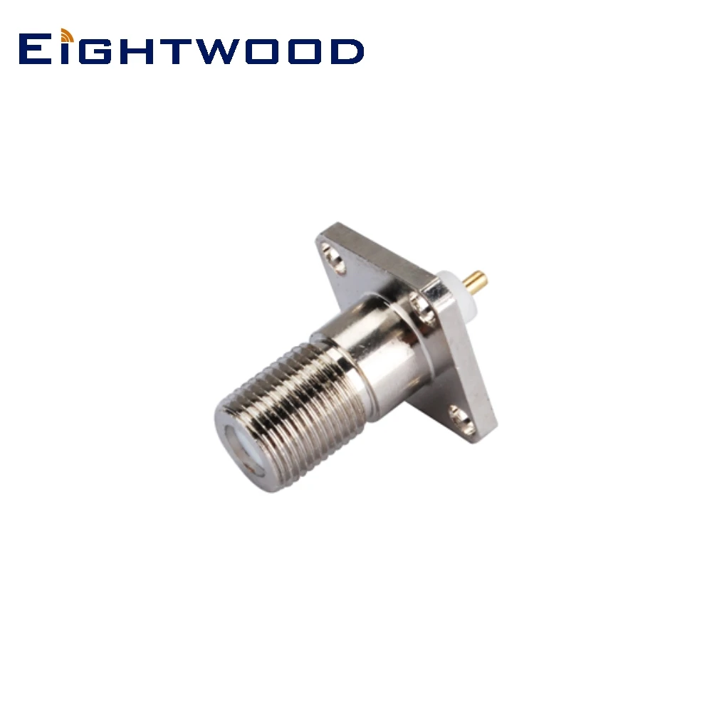 

Eightwood F Jack Female RF Coax Connector Adapter 4 Hole Panel/Flange Mount Extended Dielectric Solder Post for CATV CIMs 5pcs