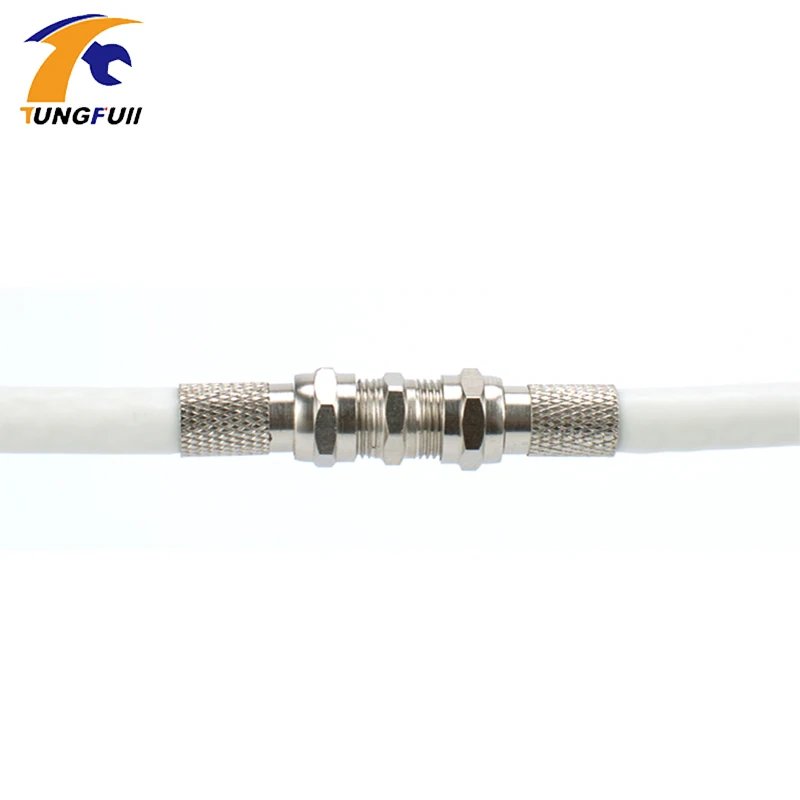 Tungfull New & Practical 50 Pcs F Type UHF Adapter Connector Female F/F Jack RG6 Coaxial Cable Connector Terminals For TV Video