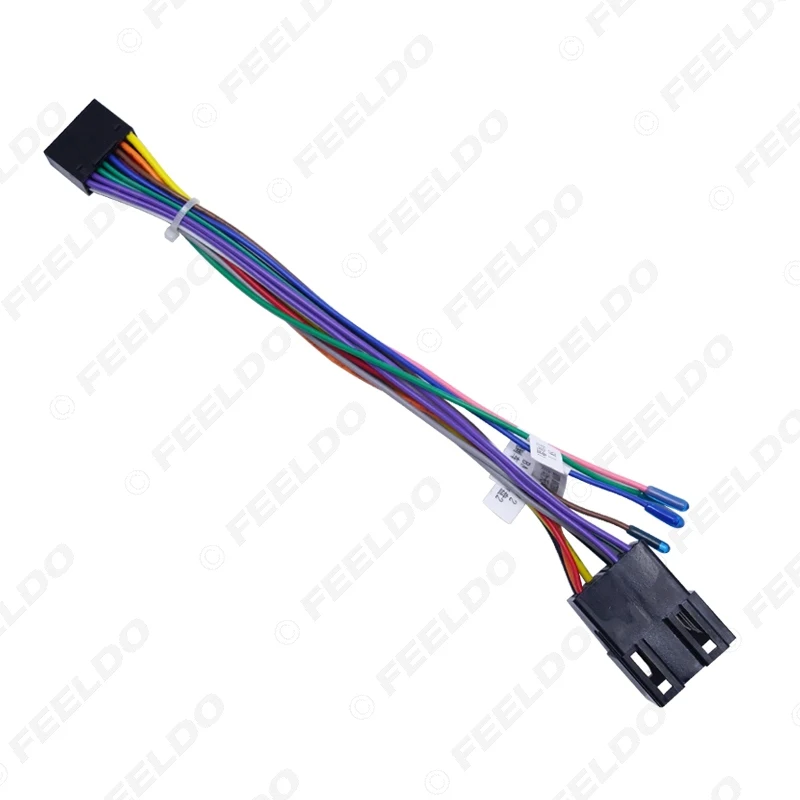 FEELDO-arnés de cables para unidad principal de coche, adaptador de arnés de Radio para Volkswagen ISO OEM, 5 piezas, 16P, # FD2054