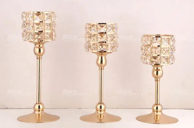 New crystal candlestick road lead three european-style creative furnishings wine shop owner table ornaments wedding .