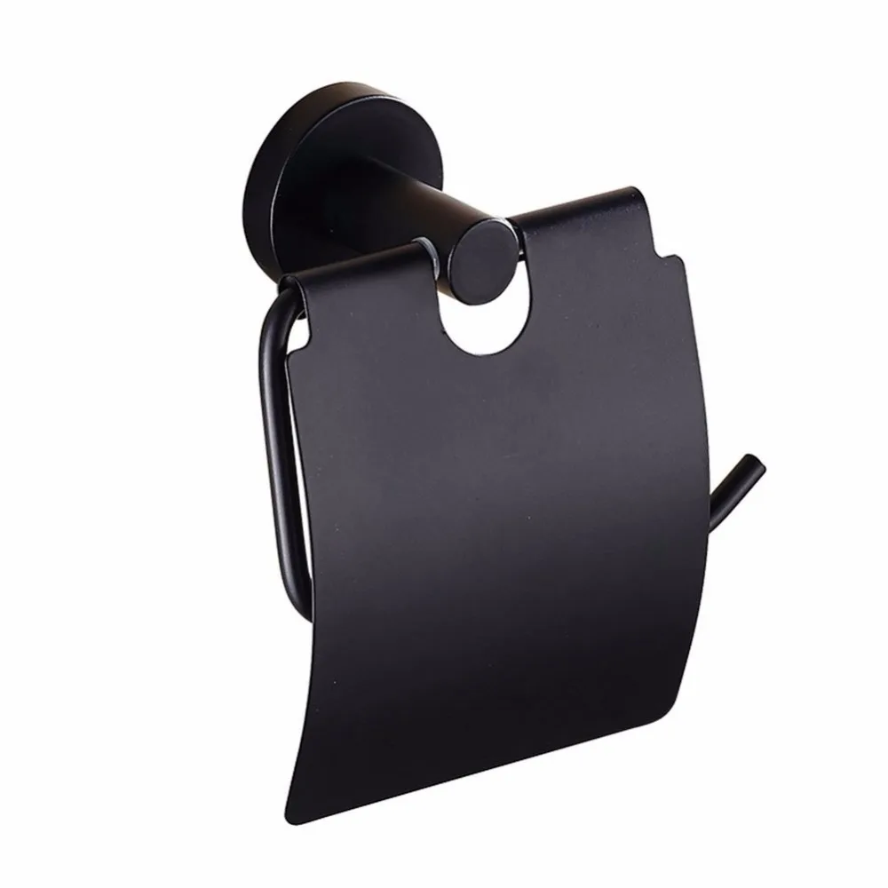 Matte black Toilet Paper Holder,Rustproof, Waterproof, Heavy Duty, Stainless Steel Wall Mounted Roll Tissue Paper Holder