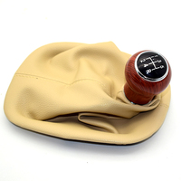 Chromed 5-Speed 6-Speed MT Gear Shift Knob with PU Leather Gator Boot Cover for Volkswagen VW Passat B5 B5.5 98-04 Shifter Lever