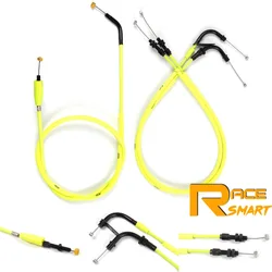 1 Set Motorcycle Throttle Cable Line Clutch Cable Steel Wire Accessories For SUZUKI GSXR600 GSXR-600 GSXR 600 2006-2007 Yellow