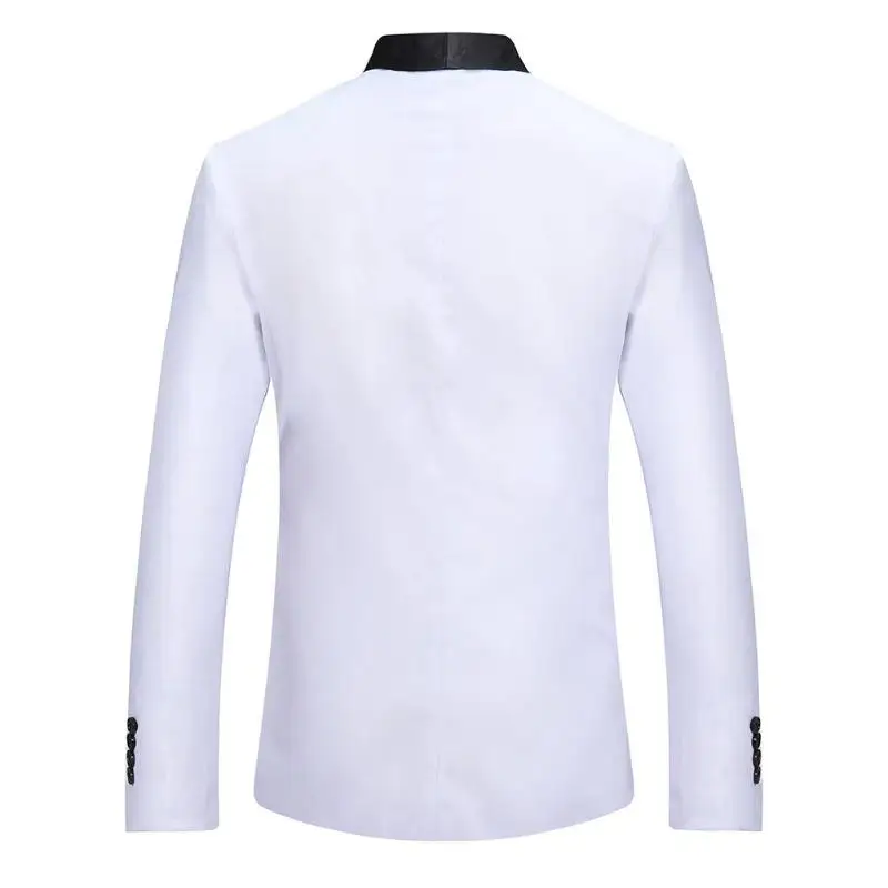 2019 Fashion Casual Men Costume Blazer Korea Business Jacket White Slim Fit Jacket Suit Blazer Jacket Stylish Men Elegant Blazer