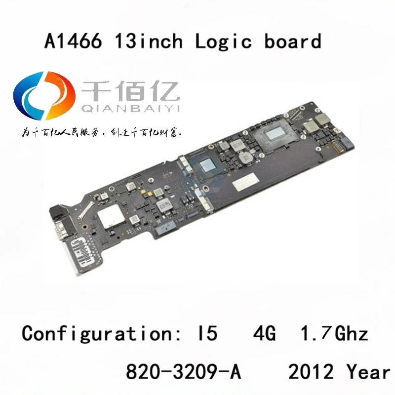 Used with 100% working Logic board for Macbook Air A1466 mother board 13'' I5 4G 1.7Ghz 2012 year 820-3209-A