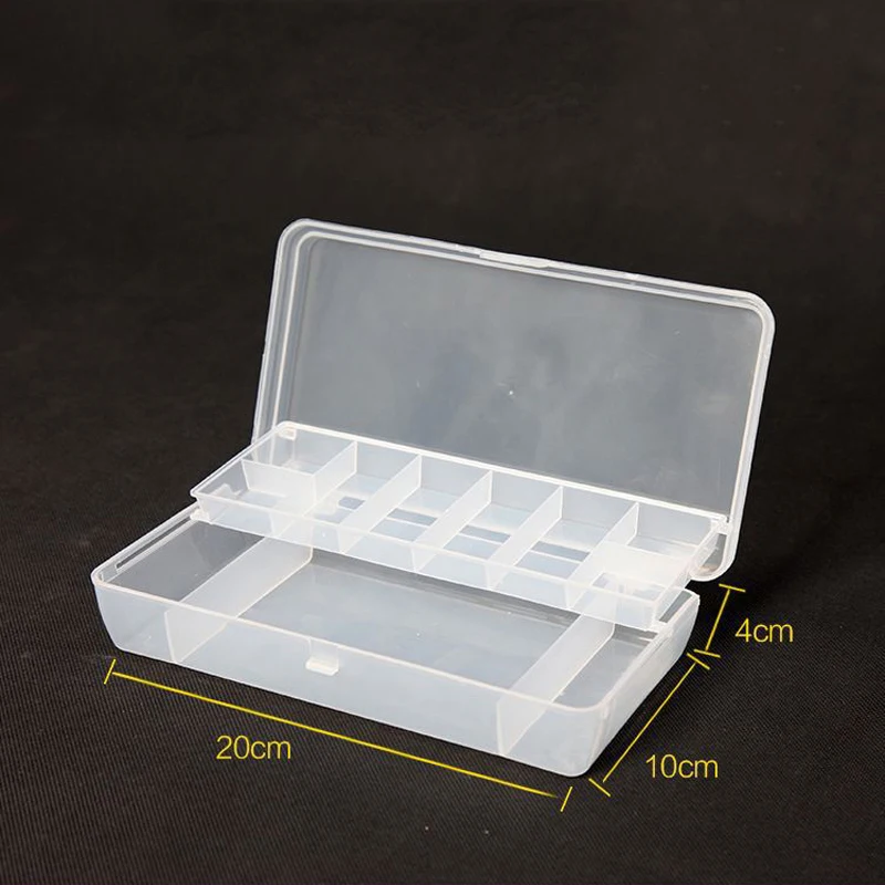 Double Layer Fishing Lure Hook Tackle Box Plastic Compartments Storage Case Box Transparent Multifunctional Organizer Container