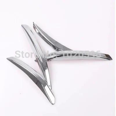 4pcs/set Car Front Fog Lamp Refitting Strips ABS Chrome Quality Sticker For Ford Fiesta MK7 Accessories