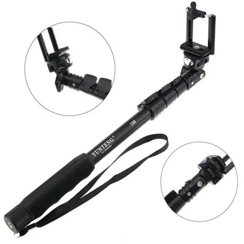 Yunteng 188 /1288 Tripod monopod Selfie stick for camera and phone monopod for gopro IOS iPhone Android Bluetooth remote control