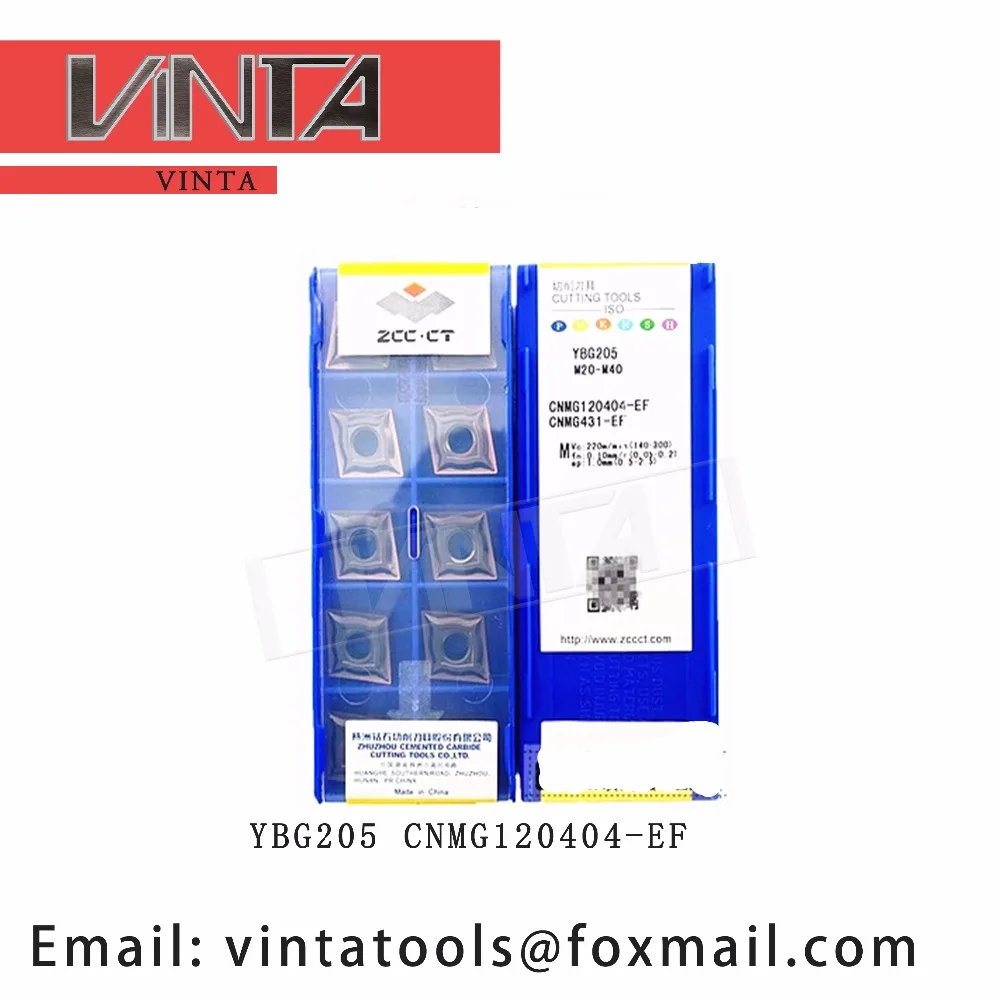 

high quality 10pcs/lots YBG205 YBM153 YBG202 CNMG120404-EF cnc carbide turning inserts cutting blade tools