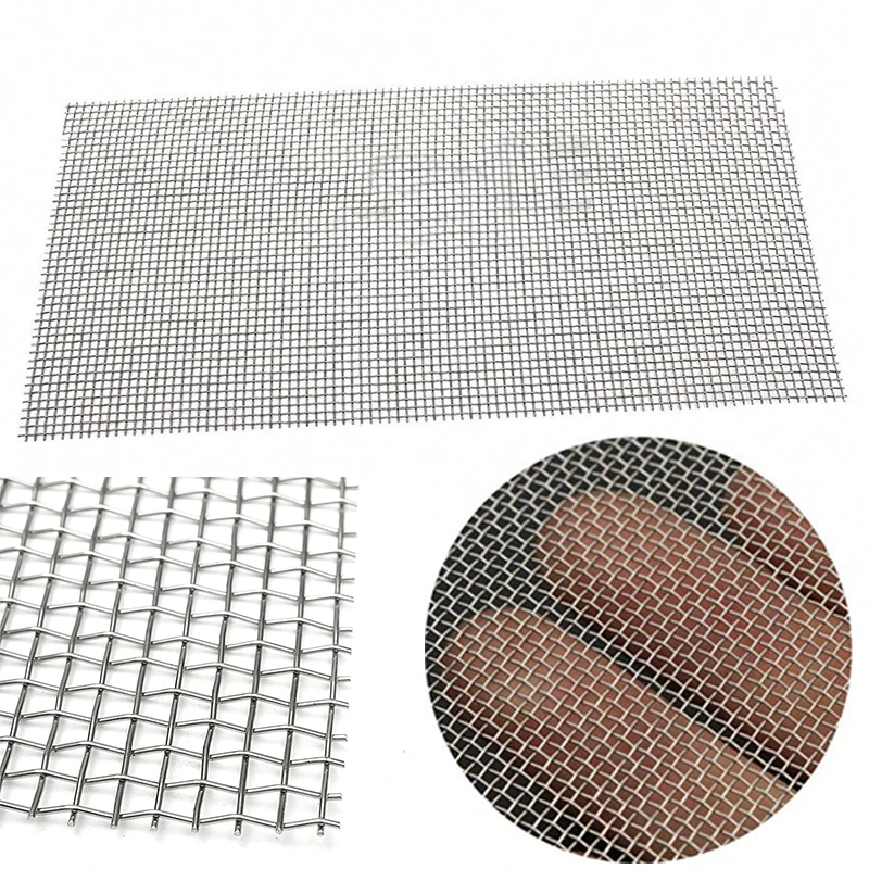 5/8/20/30/40 Mesh Stainless Steel Woven Cloth Screen Wire Filter Sheet 6x12\'\'