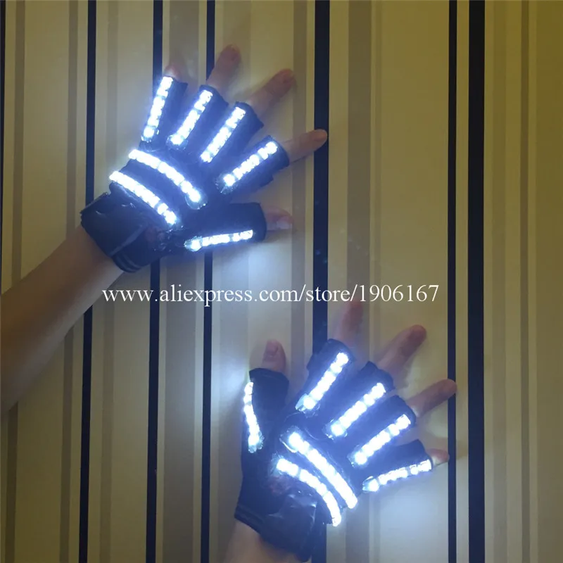 

Fashion LED Luminous Flashing Gloves Led Illuminate Party Gloves For DJ KTV Nightclub Bar Stage Show