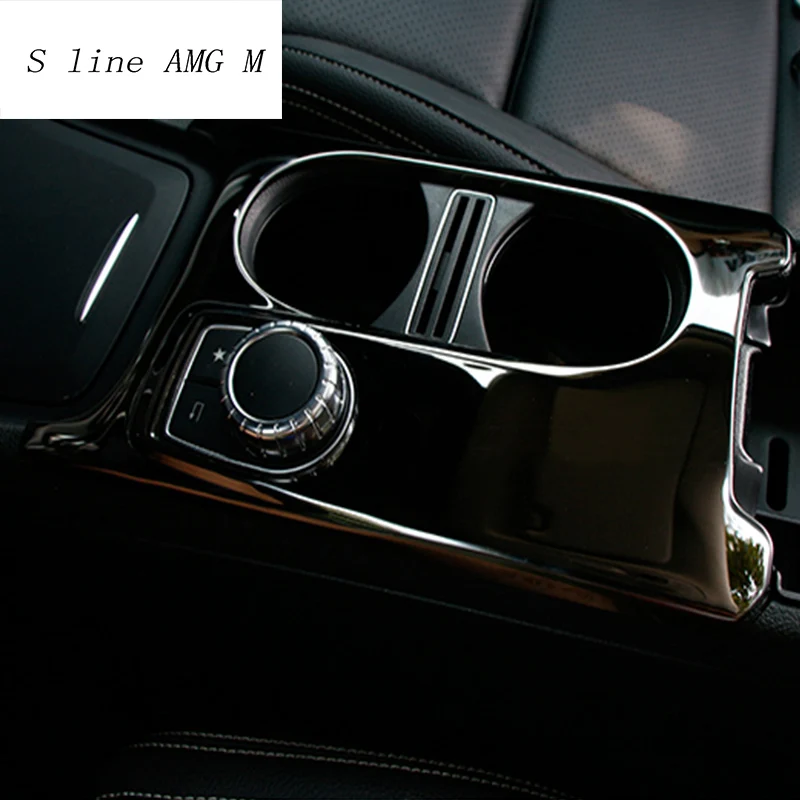 Car Styling Water Cup Holder Trim Covers Stickers Interior RHD LHD Accessories for Mercedes Benz A GLA CLA Class W176 X156 C117