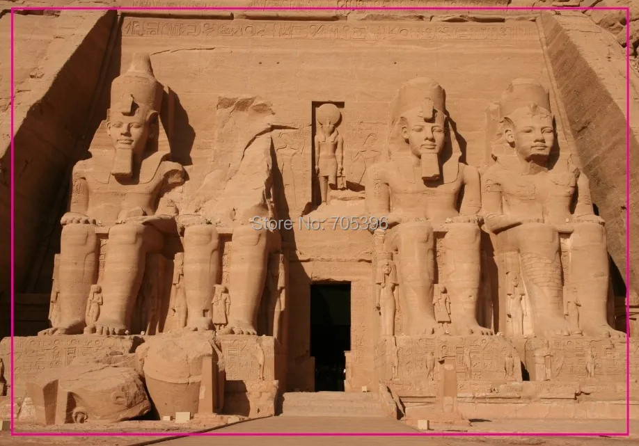 10K Landmarks Magnets , Abu Simbel Egypt Rectangle Metal Fridge Magnet 5515 Tourism Souvenir