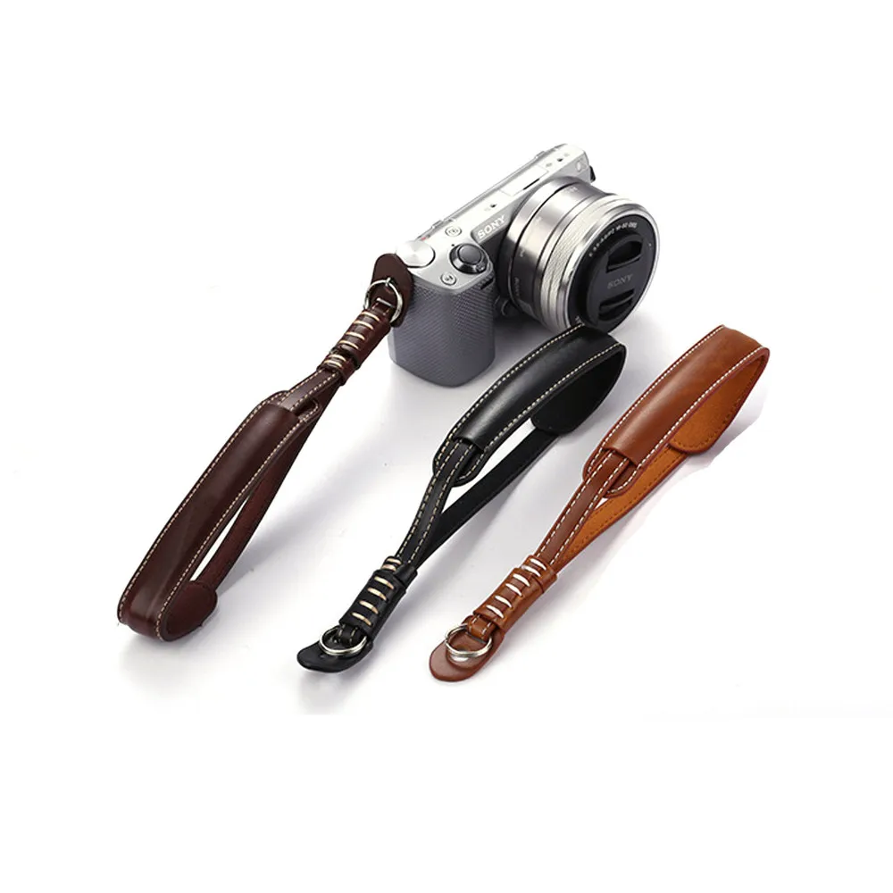 PU Genuine Leather Camera Hand Wrist Strap 3 Color for Micro Camera Sony Nex7 Nex5 Nex3 A7 A7r Nikon J1 J2 V1 V2 Sumsang