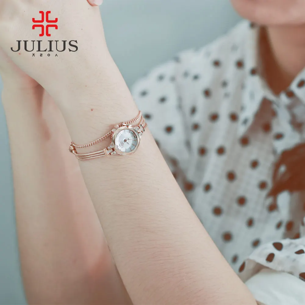 New JULIUS JA-918 Brand Women Watches Gold Genuine Brass Bracelet Hour Clock Montre femme reloj mujer relogio feminino