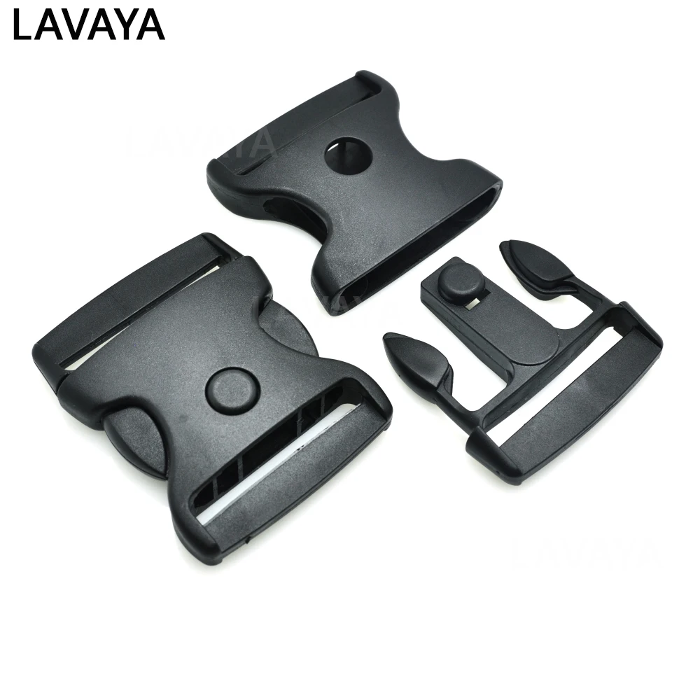 1pcs Webbing 51mm Button switch Plastic Side Curved Release Buckle For Backpack Luggage Straps Black