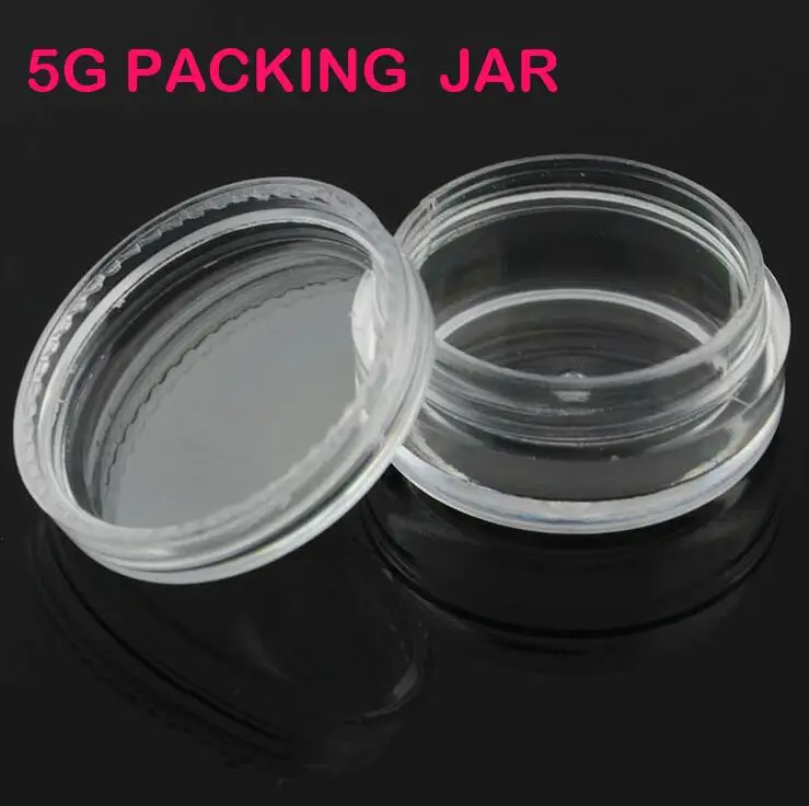 

50Pcs Clear Cosmetic Jar 5ml Plastic Sample Makeup Container Jar Empty Small 5 g New Nail Charms Container Jar, RHWE044