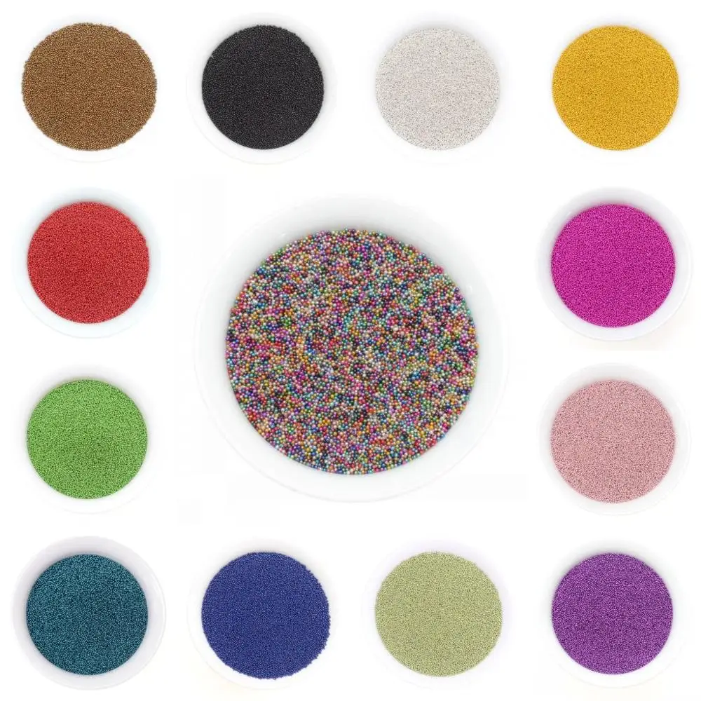 MIAOCHI 20/50gram 0.7mm Micro No Hole Glass Seed Beads Embellishment Scrapbooking Jewelry Findings Diy