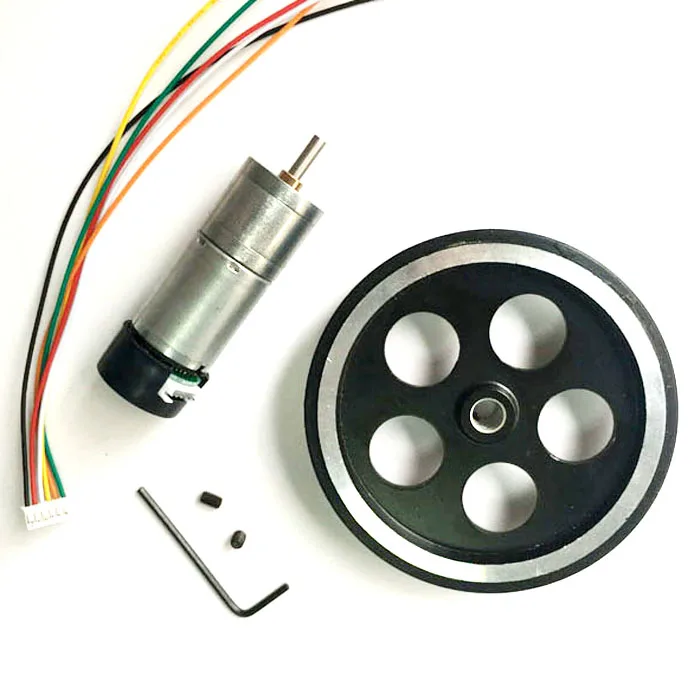 Um conjunto acessório para o chassi do carro do robô com 1 pçs 65mm roda + 1 pcs motor phi 4mm 9v/150rpm diy modelo robótico rc brinquedo