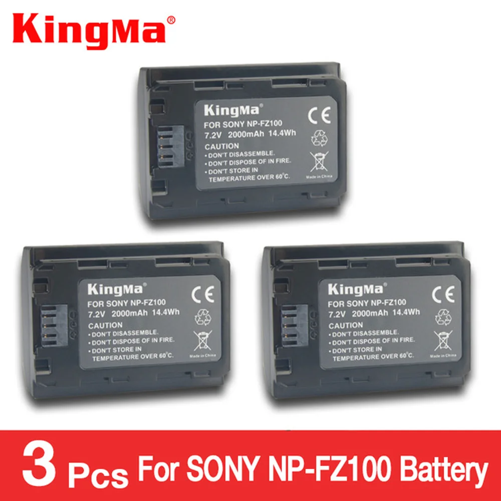 KingMa npfz100 Battery Charger+NP FZ100 NP-FZ100 Camera Battery for SONY ILCE-9 A7m3 m4 a7r3 R4 A9/A9R 7RM3 BC-QZ1 Alpha 9 9S 9R