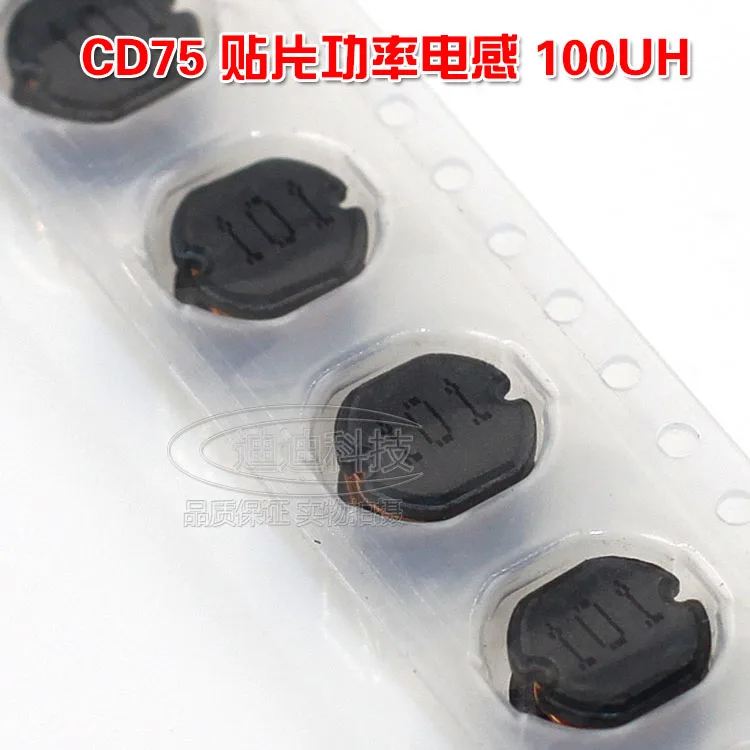 Chip Inductor CD75 100UH Zeefdruk 101 Draad Wond Power Spoel Grootte 7.8*7.5*3.5