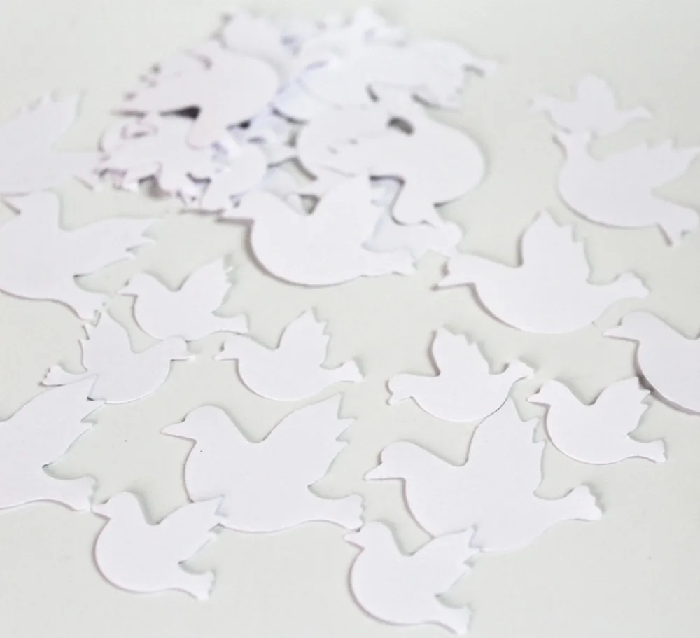 Baptism Decorations Christening Dove Table Confetti 100 CT white pigeon