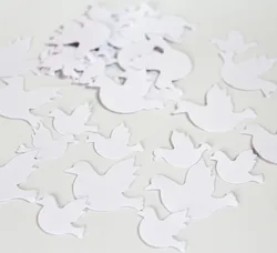 Baptism Decorations Christening Dove Table Confetti 100 CT white pigeon