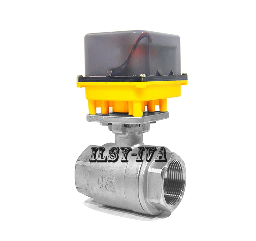 DN40 two way motorized valve,AC12V/24V/220V  fixed-type electric ball valve