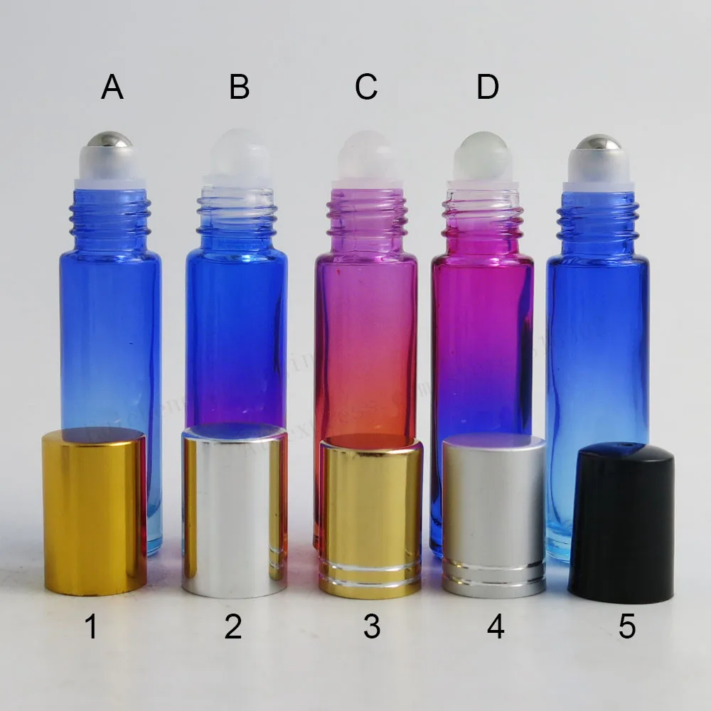 

24 x 10ml Mini Cute New roll on roller bottles for essential oils roll-on refillable perfume bottle deodorant containers