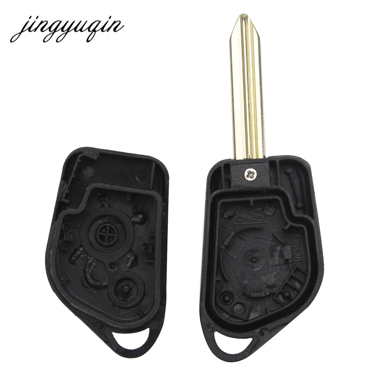 jingyuqin Remote Entry Key Fob Shell Case For Citroen Elysee Saxo Xsara Picasso Berlingo C2 C3 for Peugeot 106 206 306 205 405