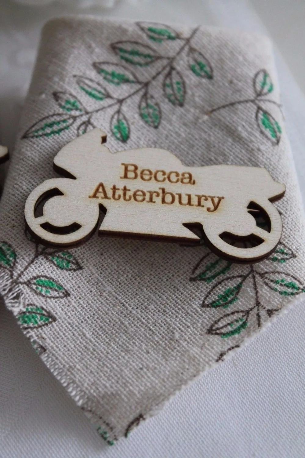 

MOTORBIKE PERSONALISED Individual Place Names Table Setting / Wedding Favours