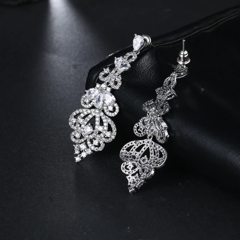 Bettyue Brand Fashion Shining Elegance Multicolor AAA White Cubic Zircon Jewelry Earrings For Woman Florid Wedding Party Gift