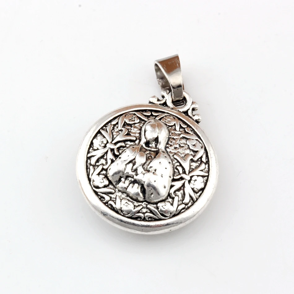 4Pcs Virgin Mary Religious Alloy Charm Pendant For Jewelry Making Findings 25.8x35mm A-480a