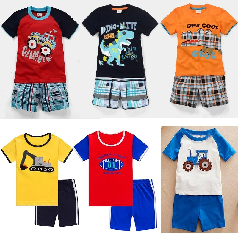 2022 Baby Boy Clothes Suits Summer Children T-Shirts Shorts Pant 2-Piece Clothing Set Beach Kids Outfits Sport Suit 2 3 4 5 6 7Y