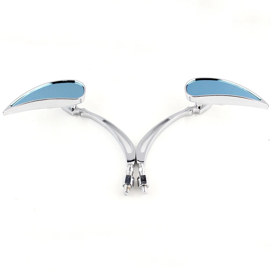 UNIVERSAL CHROME SPEAR MOTORCYCLE CRUISER CUSTOM REARVIEW MINI MIRRORS 8MM 10MM FOR HONDA SUZUKI YAMAHA KAWASAKI For HARLEY