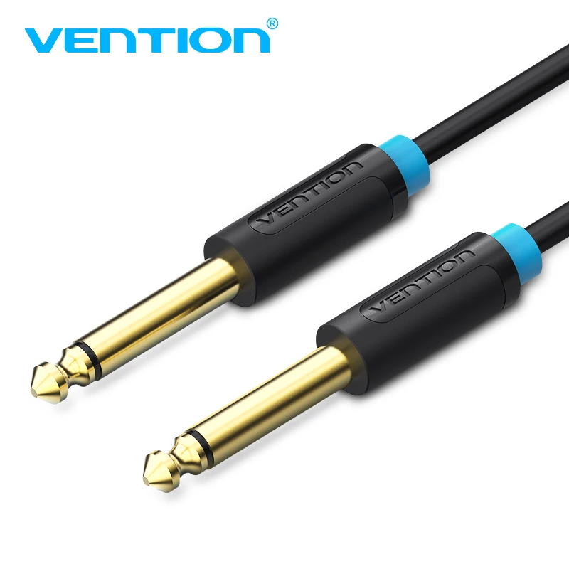 Vention Aux kabel gitarowy 6.5 Jack 6.5mm do 6.5mm kabel Audio 6.35mm przewód Aux do Stereo gitara wzmacniacz miksujący kabel głośnikowy 2m