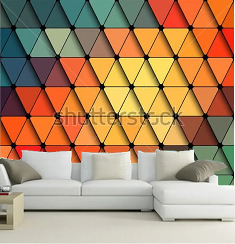 

Custom 3D large murals,vector Geometric pattern Background papel de parede,living room sofa TV wall bedroom wall paper