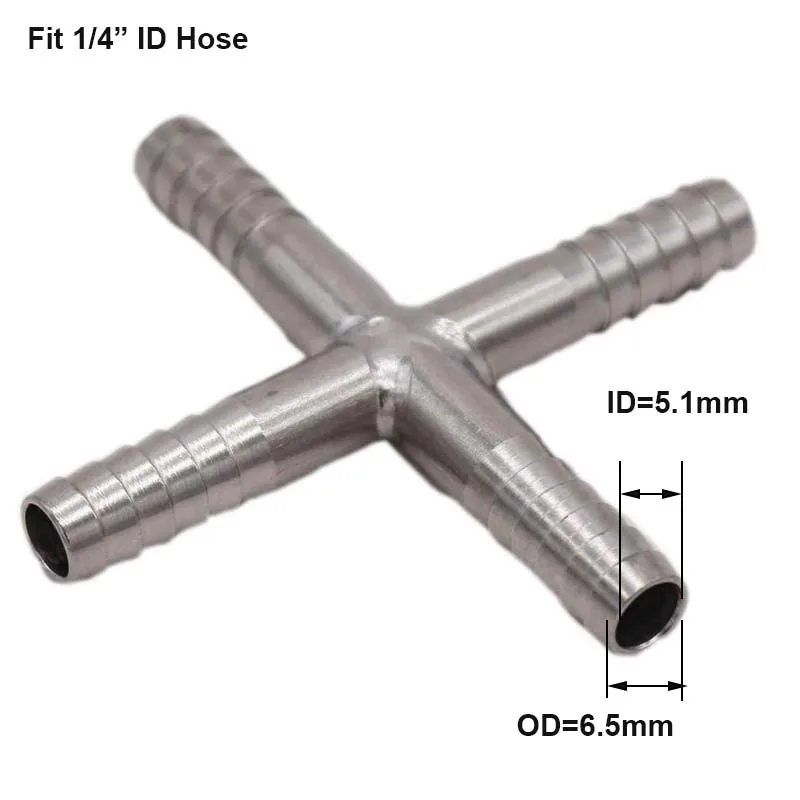 Stainless Barb Cross 1/4