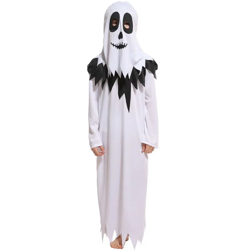 Kids Children Hell Devil Fiend Cosplay Boys Halloween Ghost Scary Costume Carnival Purim Easter Stage Role Play Show Party Dress