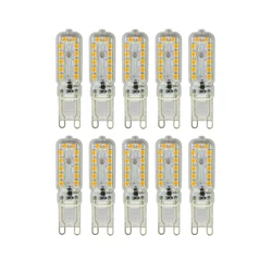 10 pcs/lot G9 LED Ampoule Chaud/Froid Blanc AC220-240V Projecteur Lustre Lumière 24 gible 2835SMD 360 Résistant Décor À La Maison Éclairage