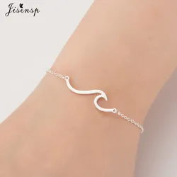 Jisensp Korean Fashion Beach Wave Bracelet Boho Beach Surf Bracelets Handmade Wave Charms Friendship Bracelets & Bangles