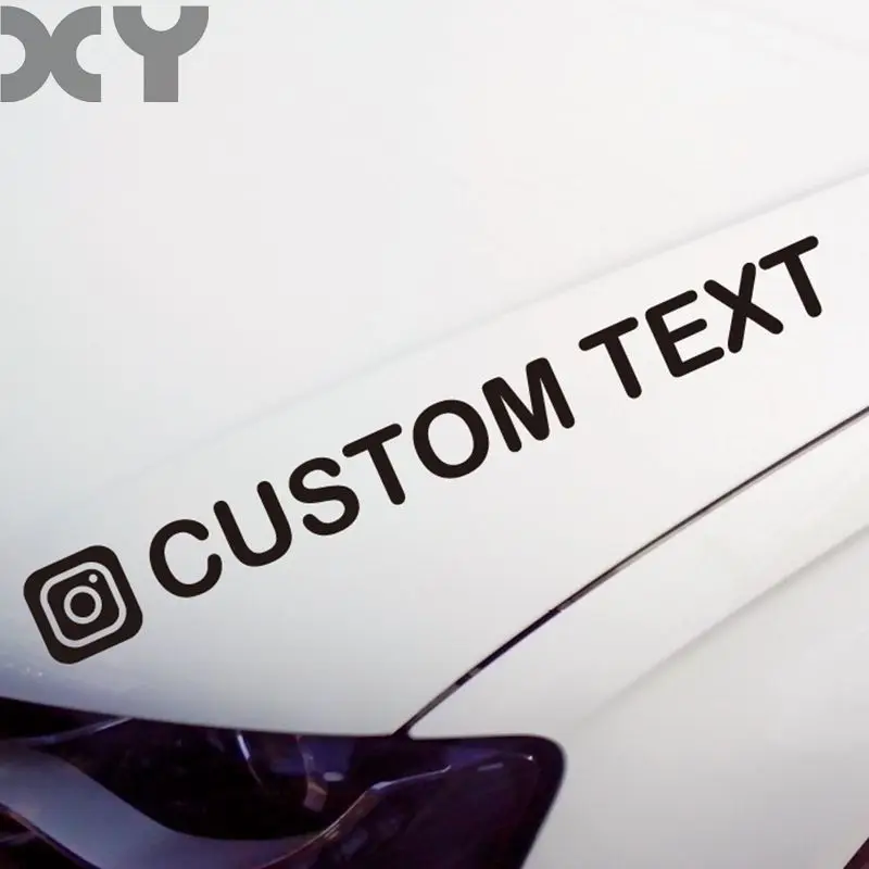 XY Personalized Custom Text For Instagram Username Waterproof Car and Motorcycle Sticker Bumper Sticker Drop Shipping