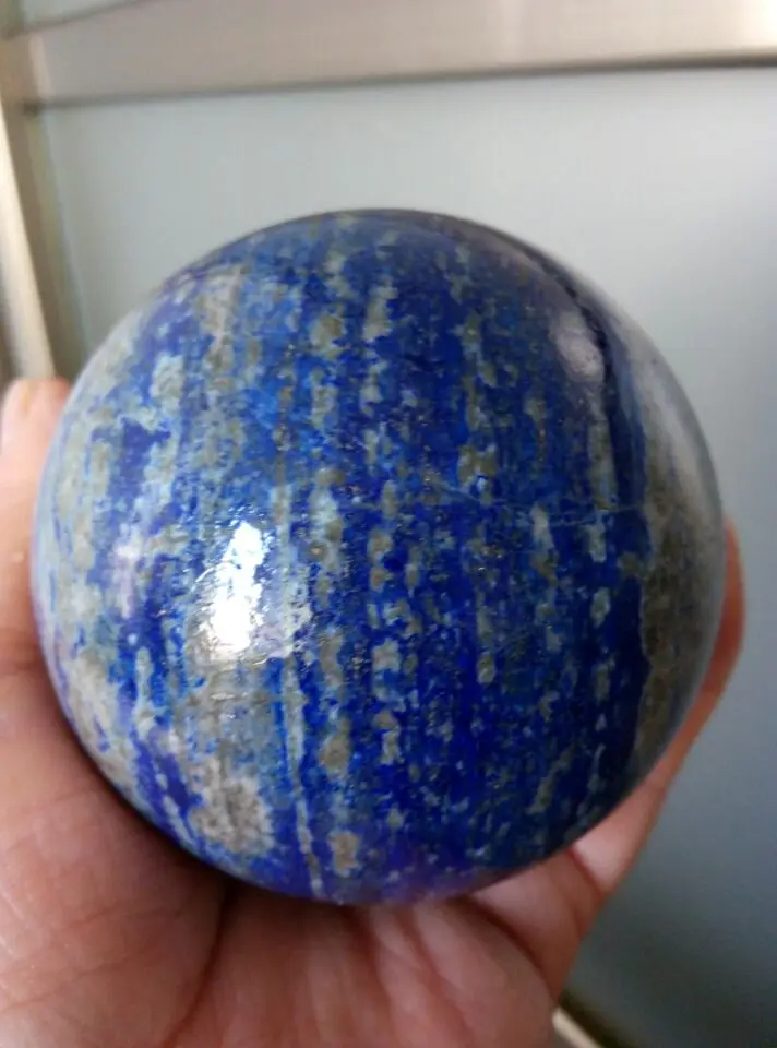 76mm NATURAL Lapis Lazuli crystal SPHERE BALL Healing 700.7g