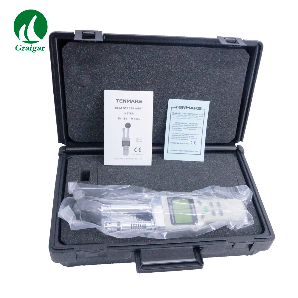 TENMARS-probador de tensión de calor Industrial de mano, TM-188, WBGT, Sensor de capacitancia de respuesta rápida, medición precisa, nuevo