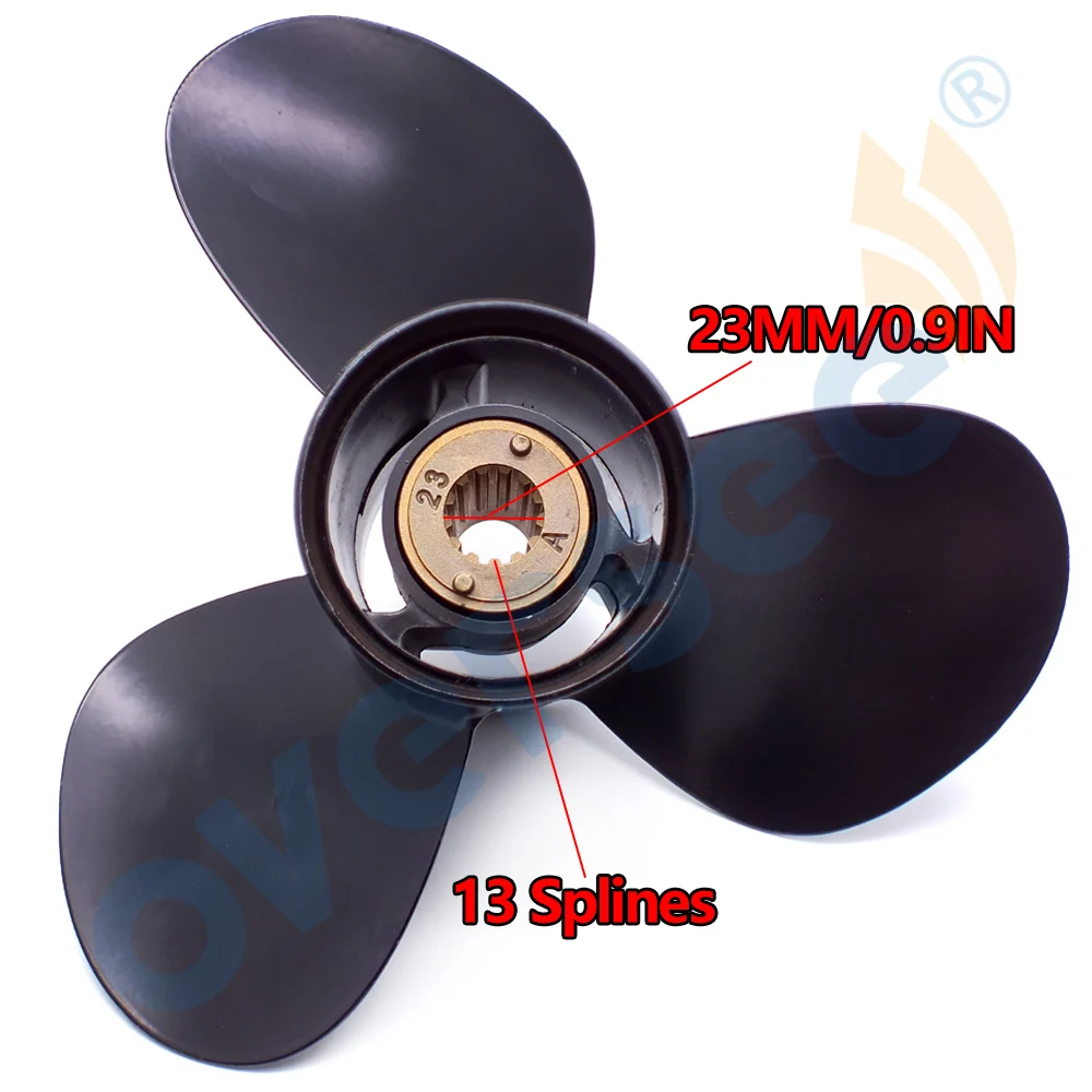 

Aluminum Propeller 1311-111-13 Size 11 1/8X13 R For Mercury 30HP 40HP Outboard Motor Motor 11-1/8x13 48-855860A5