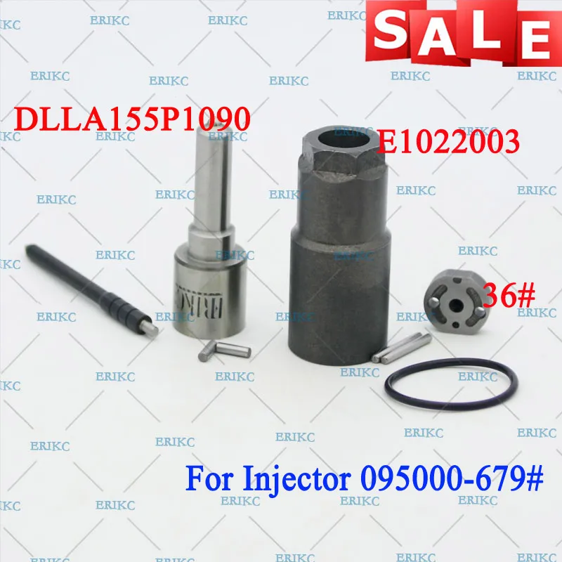 ERIKC 095000-6790 Fuel Injector Overhaul Repair Kits Nozzle DLLA155P1090 Valve Plate, Pin, Sealing Ring for Shanghai Diesel 6114