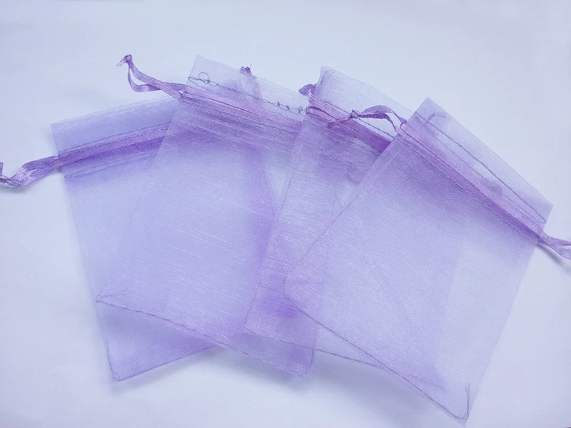 

500pcs 11*16 Purple gift bags for jewelry/wedding/christmas/birthday Organza Bags with handles Packaging Yarn bag